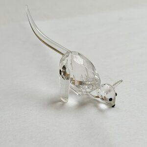 Vintage Crystal Kangaroo Figurine Gift Decor Mini Figure Clear